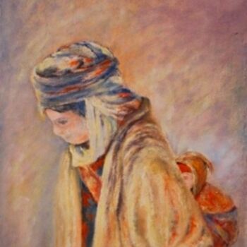 Peinture intitulée "L'orpheline (peintu…" par Farida Benmahmoud, Œuvre d'art originale