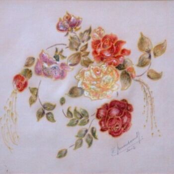 Painting titled "Bouquet 1 (peinture…" by Farida Benmahmoud, Original Artwork