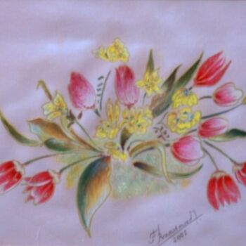Peinture intitulée "Bouquet 2 (huile su…" par Farida Benmahmoud, Œuvre d'art originale