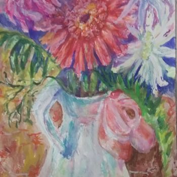 Painting titled "summer flowers" by Fariel Shafee, Original Artwork