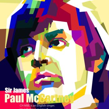 "PAUL MC CARTNEY POP…" başlıklı Dijital Sanat Fariza Abdurrazaq tarafından, Orijinal sanat, Dijital baskı