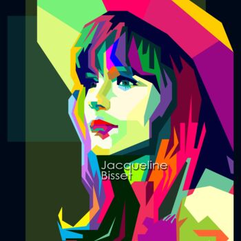 Digitale Kunst mit dem Titel "Jacqueline Bisset P…" von Fariza Abdurrazaq, Original-Kunstwerk, Digitaldruck
