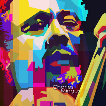 Arts numériques intitulée "Charles Mingus Amer…" par Fariza Abdurrazaq, Œuvre d'art originale, Impression numérique