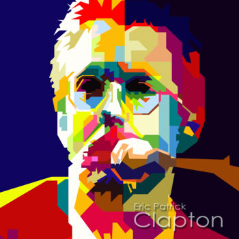 Digital Arts titled "Eric Clapton Guitar…" by Fariza Abdurrazaq, Original Artwork, Digital Print