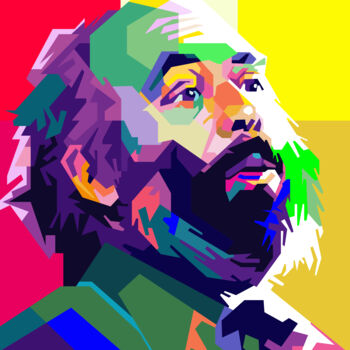 Digitale Kunst getiteld "Luciano Pavarotti O…" door Fariza Abdurrazaq, Origineel Kunstwerk, Digitale afdruk