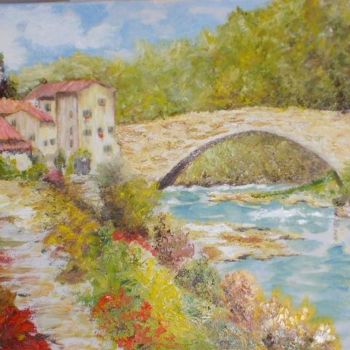 Painting titled "provence" by Arlette Faure, Original Artwork, Oil