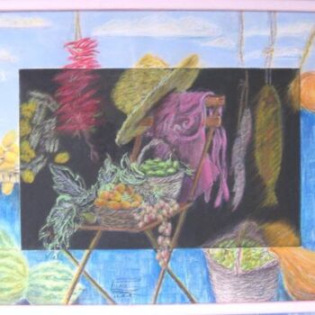 Tekening getiteld "La nature morte" door Farnaz Pishro, Origineel Kunstwerk, Potlood