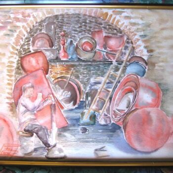 Peinture intitulée "Les cuivres " par Farnaz Pishro, Œuvre d'art originale