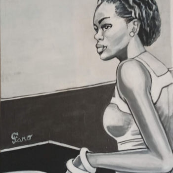 Painting titled "Naomie" by Faro, Original Artwork, Acrylic