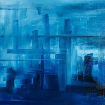 Peinture intitulée "City" par Ela Vichi, Œuvre d'art originale, Huile