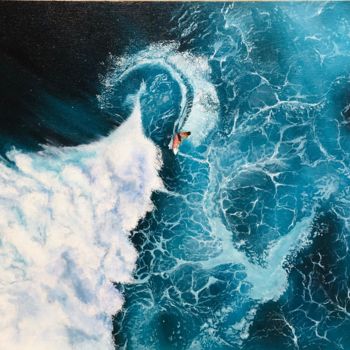 Pittura intitolato "Wave motion" da Ela Vichi, Opera d'arte originale, Olio