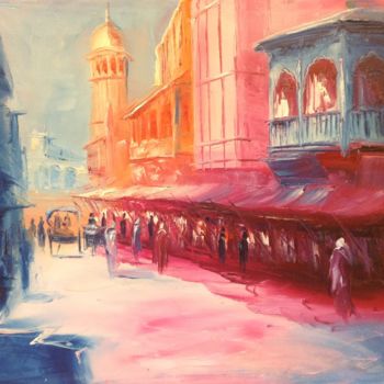 Painting titled "The colour song" by Farooqi, Original Artwork, Oil