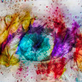 Arte digital titulada "Feathery Eye" por Farthaze Shamsudeen, Obra de arte original, Foto-montaje