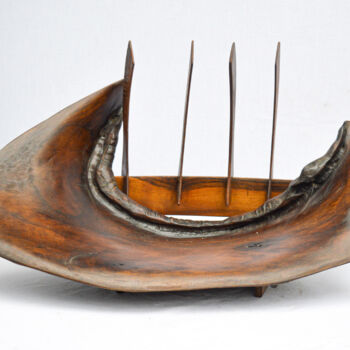 Sculpture intitulée "Faruk Tak "Sail" St…" par Faruk Tak, Œuvre d'art originale, Bois