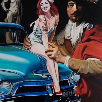 Painting titled "PIN-UP" by Off Olivier Fasquel, Original Artwork