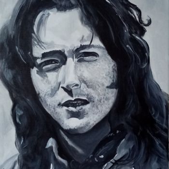 Schilderij getiteld "Rory GALLAGHER" door Off Olivier Fasquel, Origineel Kunstwerk, Acryl