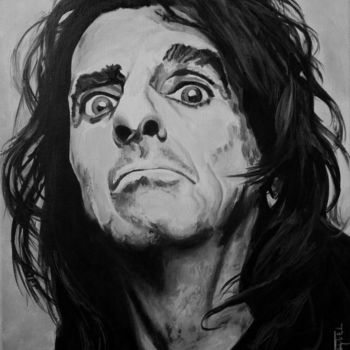 Painting titled "Alice Cooper" by Off Olivier Fasquel, Original Artwork, Acrylic