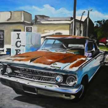 Painting titled "route 66 ICE" by Off Olivier Fasquel, Original Artwork, Acrylic