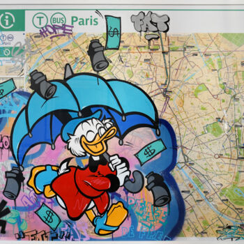 "Singin' in the Rain" başlıklı Tablo Fat tarafından, Orijinal sanat, Akrilik Ahşap panel üzerine monte edilmiş