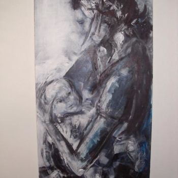 Painting titled "maternité" by Lucette Girardet, Original Artwork