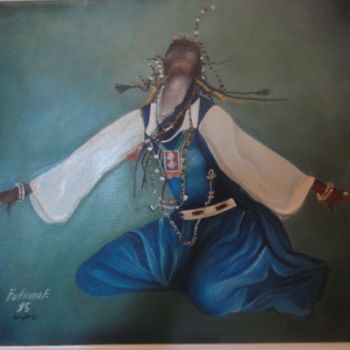 Painting titled "danse" by Fatima, Original Artwork, Oil