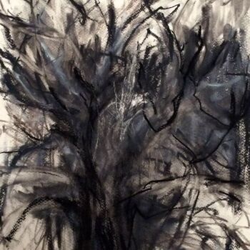 Drawing titled "Winter tree i" by Fatima Fernandes, Original Artwork, Charcoal