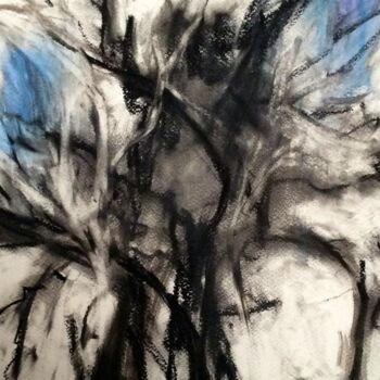 Drawing titled "Winter tree iii" by Fatima Fernandes, Original Artwork, Charcoal