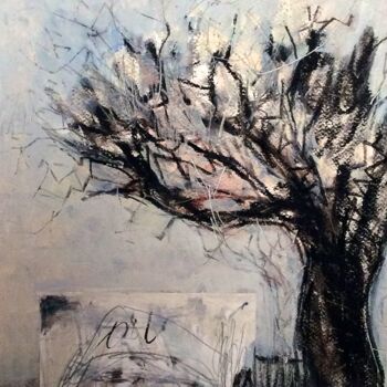 Σχέδιο με τίτλο "Winter tree iv" από Fatima Fernandes, Αυθεντικά έργα τέχνης, Κάρβουνο