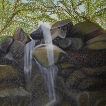 Pintura intitulada "Cascata" por Maria De Fátima Gomes, Obras de arte originais