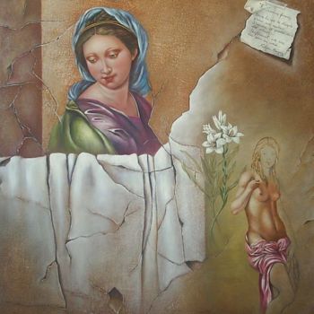 Pintura intitulada "F...comme femme" por Fatima Marques, Obras de arte originais, Óleo