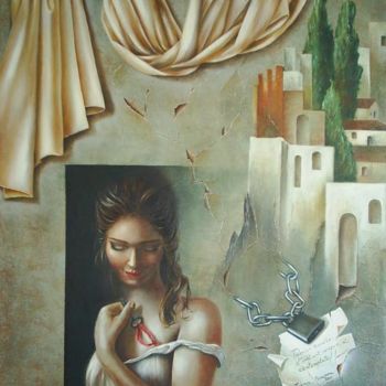 Pintura intitulada "Passion secrète...L…" por Fatima Marques, Obras de arte originais, Óleo