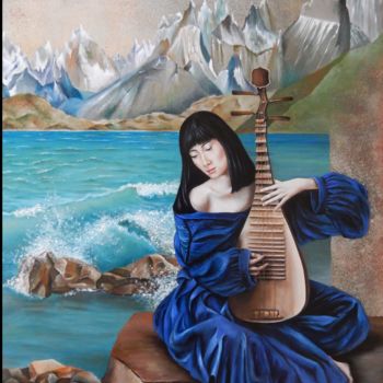 Pintura intitulada "Silence intérieur" por Fatima Marques, Obras de arte originais, Óleo