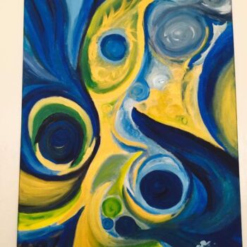 Painting titled "Vision" by Fatma Chlendi, Original Artwork, Acrylic