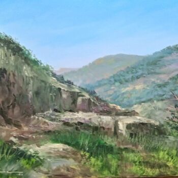 Ζωγραφική με τίτλο "Landscape from Batn…" από Faudhil Tamine, Αυθεντικά έργα τέχνης, Λάδι