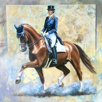 Painting titled "DRESSAGE 1" by Fausto Dipinti, Original Artwork, Oil