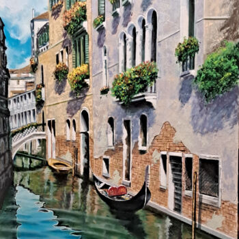 Peinture intitulée "venezia" par Fausto Dipinti, Œuvre d'art originale, Huile