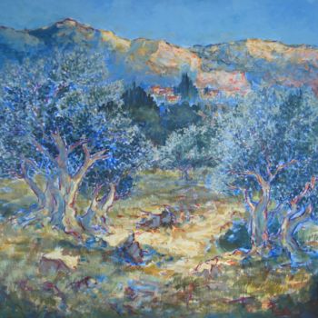 Painting titled "Oliviers en provence" by Fauve En Provence, Original Artwork, Other