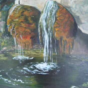 Pintura intitulada "Fontaine Moussue" por Fauve En Provence, Obras de arte originais, Outro