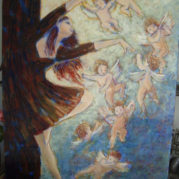 Painting titled "danse avec les anges" by Fauve En Provence, Original Artwork, Other