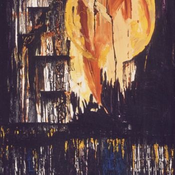 Painting titled "Blood Moon" by Fawni, Original Artwork