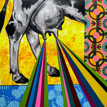 绘画 标题为“Cow 60/60” 由Faya Kaz, 原创艺术品, 丙烯