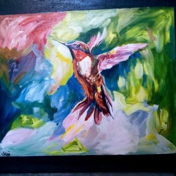 Schilderij getiteld "Freedom bird" door Faycal Er-Ryhani, Origineel Kunstwerk, Acryl