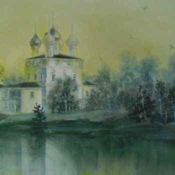 Malerei mit dem Titel "Вечерний звон" von Marina Fazanova, Original-Kunstwerk, Öl