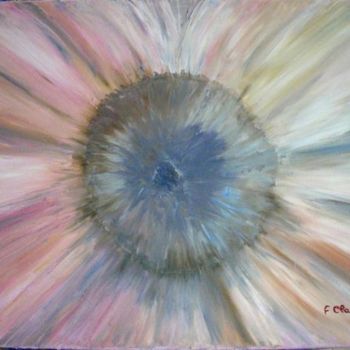 Painting titled "Au coeur" by F. Claire, Original Artwork, Oil