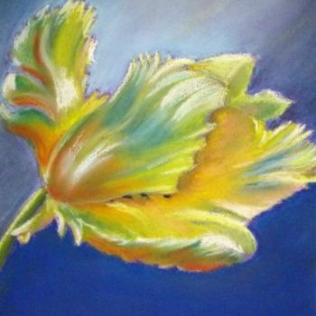Painting titled "Tulipe" by F. Claire, Original Artwork, Oil