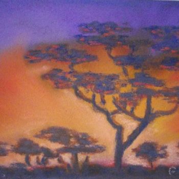 Malarstwo zatytułowany „L'arbre embrasé” autorstwa F. Claire, Oryginalna praca, Olej