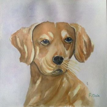 Painting titled "Mollie" by F. Claire, Original Artwork, Oil