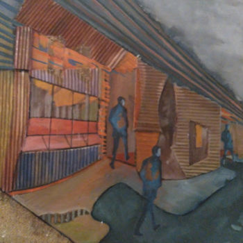 Painting titled "Paisaje Urbano" by Redvanart, Original Artwork, Oil