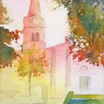 Картина под названием "Eglise de Ste Conso…" - Francis Cordina, Подлинное произведение искусства
