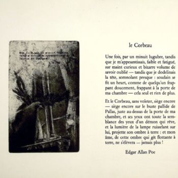 Incisioni, stampe intitolato "Alan Edgard Poe" da François Crinel, Opera d'arte originale, Acquaforte